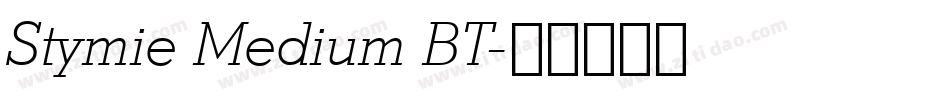 Stymie Medium BT字体转换